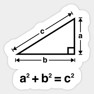 Pythagorean Theorem (Mathematics / Black) Sticker